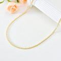 wholesale 925 Sterling Silver Gold Plated Cubic Zirconia Tennis Chain Necklace For Women-0-3