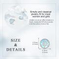 wholesale 925 Sterling Silver Blue Opal Snowflake Stud Earrings for Women-0-3