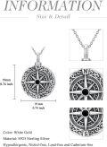 wholesale TOUPOP Cremation Jewelry For Ashes Locket Ashes Necklace Urn Necklace For Women Sterling Silver Cremation Necklace For Ashes Fine Keepsake Picture Necklace Memorial Jewelry -0-3