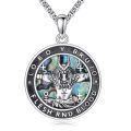 wholesale 925 Sterling Silver Ancient Egypt Anubis Scarab Pendant Necklaces for Men Women  47cm Chain Length-0-0