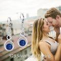 wholesale 925 Sterling Silver Green Turquoise Drop Earrings Platinum Plated Twisted Swirl Jewelry For Women-0-22