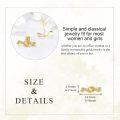 wholesale 14K Gold Twist Candy Stud Earrings with Cubic Zirconia - Small Honey for Women-0-4