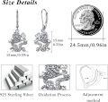 wholesale 925 Sterling Silver Dragon Shape Chinese Zodiac Paper Cut Drop Earrings Gift for Her-0-3