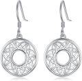wholesale 925 Sterling Silver Celtic Knot Circle Drop Earrings for Women Irish  Ideas-0-0