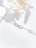 wholesale 925 Sterling Silver Infinity Heart Charm Bracelet for Women Minimalist Fine s-0-2