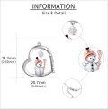 wholesale 925 Sterling Silver Love You Forever Snowman Pendant Necklace for Women-0-4
