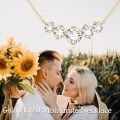 wholesale 14K Gold Moissanite Bridal Necklace 5 Stones - 1-5 ct Total Weight-0-9