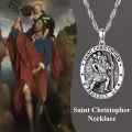 TOUPOP 925 Sterling Silver St Christopher Medal Jewelry Gifts-0-2
