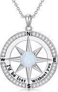 wholesale Sterling Silver Compass Necklace I d Be Lost Without You Love Gift for Wife Girlfriend Her Anniversary Birthday-0-12