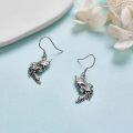 wholesale 925 Sterling Silver Dragon Skull Skeleton Hand Dangle Earrings Gothic Halloween  for Her-0-2