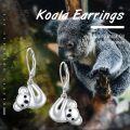 wholesale 925 Sterling Silver Koala Bear Dream Catcher Drop Earrings for Women-0-3