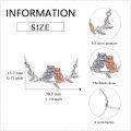 wholesale 925 Sterling Silver Two Owls on Branches Pendant Necklace for Women Girls -0-4
