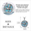 wholesale 925 Sterling Silver Turquoise Stone Celtic Dragon Pendant Necklace for Women-0-4
