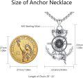wholesale 925 Sterling Silver Nautical Ship Wheel & Anchor Pendant Necklace for Men/Women-0-1