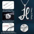 wholesale 18K Gold Plated S925 Sterling Silver 4mm Heart Moissanite A-Z Initial Necklace for Women-0-2