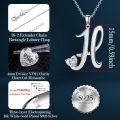 wholesale 18K Gold Plated S925 Sterling Silver 4mm Heart Moissanite A-Z Initial Necklace for Women-0-2