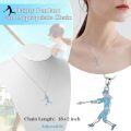wholesale 925 Sterling Silver Baseball Player Pendant Necklace Gift for Women and Girls-0-2