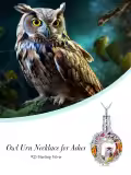 TOUPOP Sterling Silver Crystal Owl/Hummingbird Tree Of Life Pendant Necklace-0-4