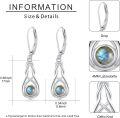 wholesale 925 Sterling Silver & Natural Labradorite Celtic Earrings, High Polish, 4mm Round Stone, Hypoallergenic, Gift for Women, Mom, Friends-0-1
