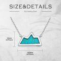 wholesale 925 Sterling Silver Turquoise Natural Stone Mountain Pendant Necklace for Women-0-3