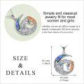 wholesale 925 Sterling Silver Moon with Horse and Woman Pendant Necklace for Women-0-2