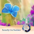 TOUPOP Sterling Silver Crystal Tree Of Life Butterfly Cremation Urn Pendant-0-4