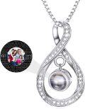 wholesale 925 Sterling Silver & Stone Memorial Pendant - 25mm x 14mm Love Keepsake Necklace for Her - Engraved Gift for Women-0-0