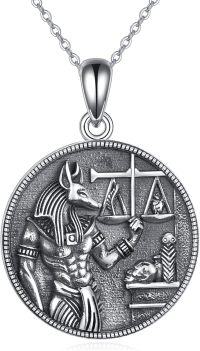 wholesale 925 Sterling Silver Ancient Egypt Anubis Scarab Pendant Necklaces for Men Women-Anubis