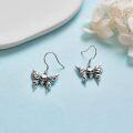 wholesale 925 Sterling Silver Butterfly Skull Dangle Earrings Gothic Halloween  for Her-0-1