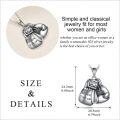 wholesale 925 Sterling Silver Boxing Glove Pendant Necklaces for Men Women Never Give Up -0-4