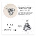 wholesale 925 Sterling Silver Boxing Gloves Necklace With Never Give Up Engraving-0-4