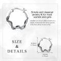 wholesale 925 Sterling Silver Snake Twist Hoop Earrings for Women Girls Minimalist  30mm Diameter-0-4