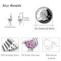 wholesale 925 Sterling Silver Flamingo Drop Earrings With Pink Cz White Gold Plated For Women-0-2