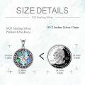 wholesale 925 Sterling Silver Abalone Shell Star Pendant Norse Runes Compass Necklace-0-3