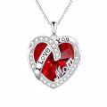 TOUPOP Sterling Silver Crystal I Love You Mom Heart Jewelry Gift-0-0