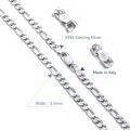 wholesale 925 Sterling Silver Double Layered Chain Necklace Wholesale With Lobster Clasp-0-4