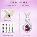 wholesale 925 Sterling Silver Infinity Birthstone Necklace for Women Mom Wife Mother s Day Gift-0-2