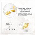 wholesale 10k Gold Polished Angel Wing Stud Earrings For Women-0-4