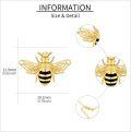 wholesale 14K Gold Bee Pendant Necklace Minimalist Fine s for Her Birthday Anniversary Valentines Mother's Day-0-3