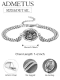 wholesale 925 Sterling Silver Saint Gerard Medal Charm Bracelet with Box Chain for Men Women Boys Girls (Adjustable)-0-1