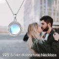 wholesale  Sterling Silver Pearl Moonstone Opal Black Pearl Necklace for Women 8mm Gemstone Jewelry for Mom Wife ( ) -0-13