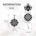 wholesale 925 Sterling Silver Witch's Knot Celtic Knot Pendant Necklace for Women - Gothic Punk Style  48cm Chain Length-0-4