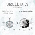 wholesale 925 Sterling Silver Compass Pendant with Celtic Knots and Triquetra Design - Norse Viking Style Necklaces for Men & Women-0-4