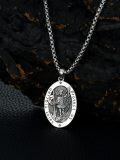wholesale 925 Sterling Silver  Firefighter Saint Florian Medal Pendant Necklace  925  for Men & Women-0-2