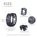 wholesale 925 Sterling Silver Black Celtic Knot Huggie Hoops with Evil Eye Design for Women & Men-0-1