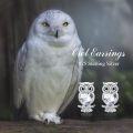 wholesale 925 Sterling Silver Blue Austrian Crystal Owl Stud Earrings-0-23