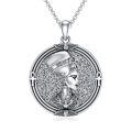 wholesale 925 Sterling Silver Nefertiti Profile Pendant With Sparkling Backdrop-0-0