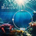 wholesale 925 Sterling Silver Blue Crystal Crab Charm Anklet with Starfish Pendant-0-2