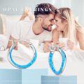 wholesale Sterling Silver Opal Hoop Earrings for Women Blue White Black Green Pink Orange Hypoallergenic Huggie Cartilage Mother s Day Jewelry-0-6
