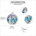 wholesale 925 Sterling Silver 925 Tree of Life Abalone Shell Pendant with Black and White CZs-0-4